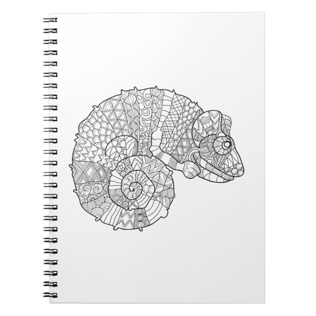 Caderno Espiral Camaleão Zendoodle (Frente)
