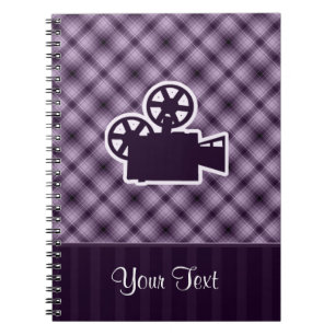Caderno Espiral Câmara para filmes roxos
