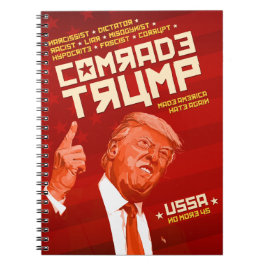 Caderno Espiral Camarada Trump - Poster soviético