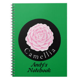 Caderno Espiral Camellia linda design floral