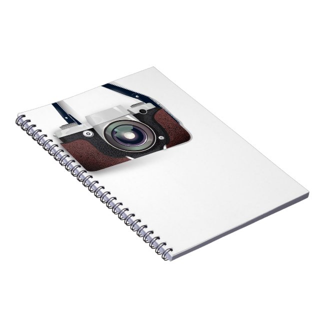 Caderno Espiral Câmera estilo retrô vintage (Lado Direito)