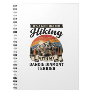 Caderno Espiral Caminhada Dandie Dinmont Terrier Cachorro Montanha