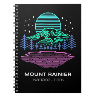 Caderno Espiral Caminhada no Parque Nacional Vintage Mount Rainier