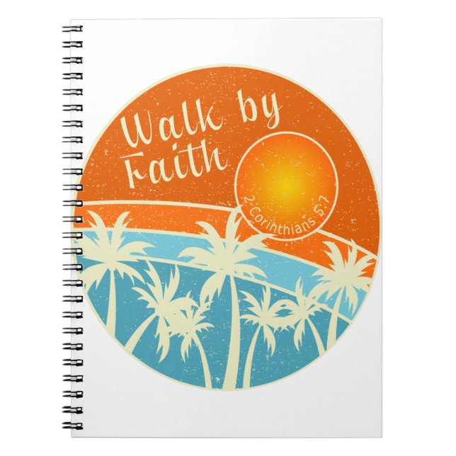 Caderno Espiral Caminhada por Faith Christian Design (Frente)