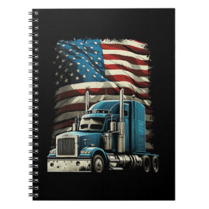 Caderno Espiral Caminhante Bandeira Americana Para A Unidade De Ca