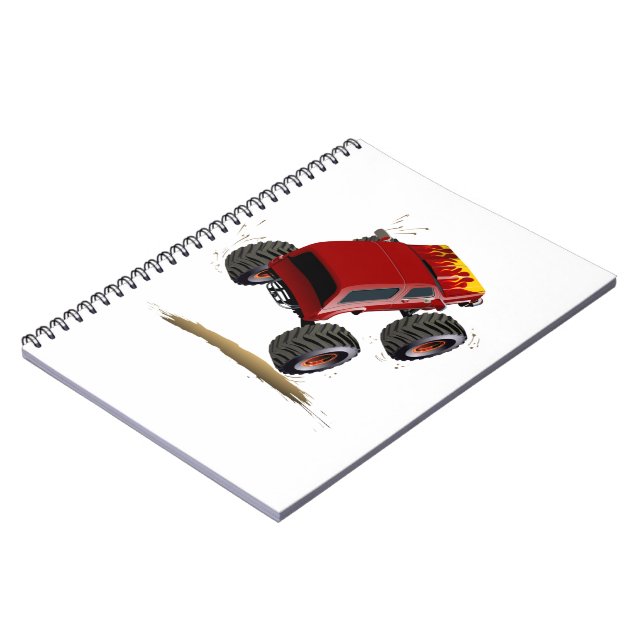 Caderno Espiral Caminhão monstro de cartum (Left Side)