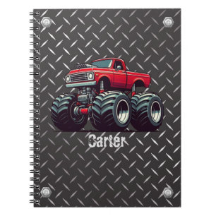 Caderno Espiral Caminhão monstro vermelho