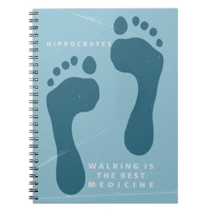 Caderno Espiral Caminhar é o melhor remédio que Hipócrates cita
