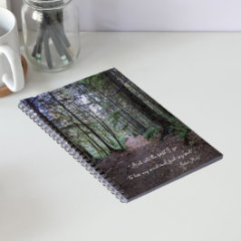 Caderno Espiral Caminho da Floresta Citação de John Muir