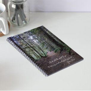 Caderno Espiral Caminho da Floresta Citação de John Muir