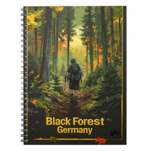Caderno Espiral Caminho da Floresta Negra na Alemanha