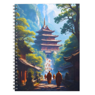 Caderno Espiral Caminho da Pagode Mística ao Nascer do Sol