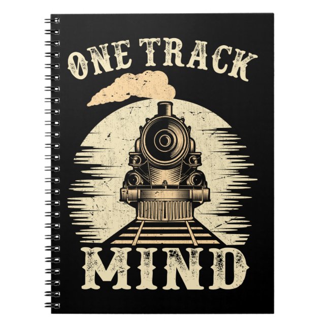 Caderno Espiral Caminho de comboio Locomotive Trainspotter (Frente)