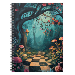 Caderno Espiral Caminho do Mundo de Fantasia em Aquarela