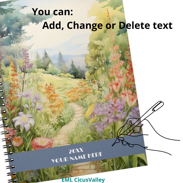 Caderno Espiral Caminho silencioso através da floresta (Criador carregado)