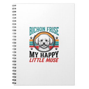 Caderno Espiral Camisa Bichon Frise Espírito Vintage Arte de Cacho