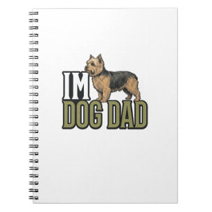 Caderno Espiral Camisa com Desenho de Gravação de Terrier para Pai
