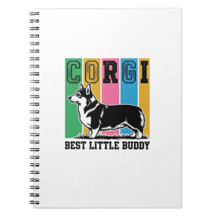 Caderno Espiral Camisa Corgi Love Gravura Vintage Silhueta de Cach