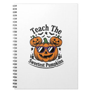 Caderno Espiral Camisa de Abóbora de Professor Cute Design de Clas
