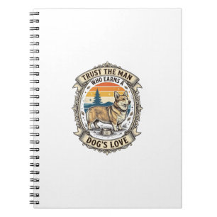 Caderno Espiral Camisa de Amante de Corgi Design de Gravura de Cac