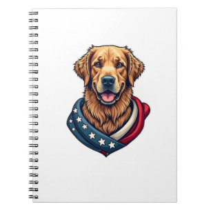 Caderno Espiral Camisa de Cachorro Vintage Orgulho Retriever Patri