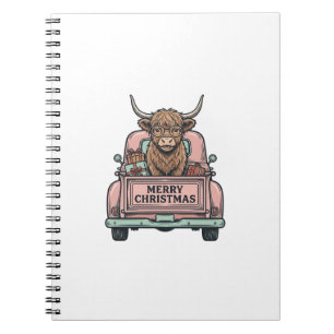 Caderno Espiral Camisa de Caminhão de Natal de Vaca das Terras Alt