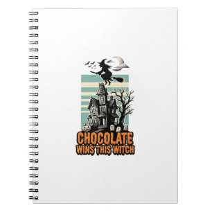 Caderno Espiral Camisa de Chocolate de Bruxa Design de Doce Tratam