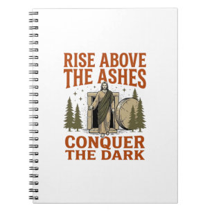Caderno Espiral Camisa de gravura de citação da Caverna da Ressurr