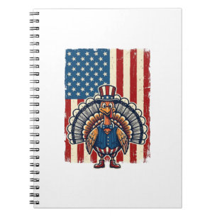 Caderno Espiral Camisa de Gravura Vintage Bandeira da Turquia Patr