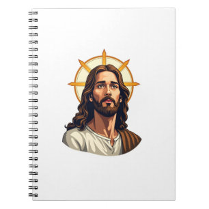 Caderno Espiral Camisa de Gravura Vintage Estrela de Belém Cristo