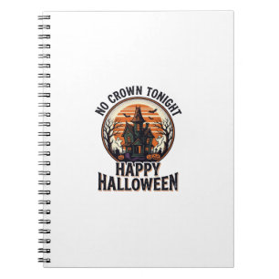 Caderno Espiral Camisa de Halloween Assombrada Com Arte da Mansão