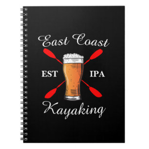 Caderno Espiral Camisa de Kayaking da Costa Leste Registro de cerv