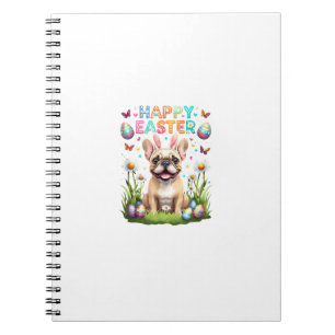 Caderno Espiral Camisa de Páscoa de Bulldog Francês Funny Frenchie