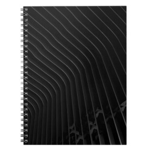 Caderno Espiral Camisa de vestido branca e estriada preta