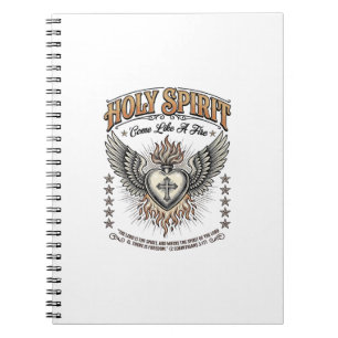 Caderno Espiral Camisa do Sagrado Espírito com Gravação Vintage e