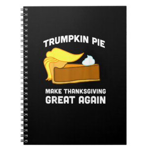 Caderno Espiral Camisa Engraçada Pizza De Trumpkin Torna Excelente