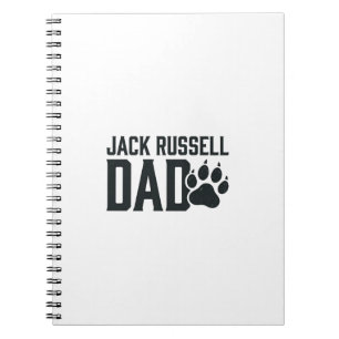 Caderno Espiral Camisa Jack Russell Pai Estilo Vintage com Impress