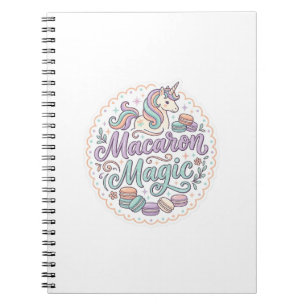 Caderno Espiral Camisa Mágica de Macaron Unicórnio Design Capricho