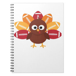 Caderno Espiral Camisa Oversized Dia de Ação de Graças Peru Futebo