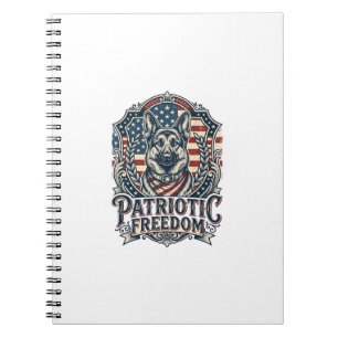Caderno Espiral Camisa Patriótica com Gráfico Vetorial de Pastor A