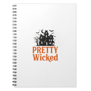 Caderno Espiral Camisa Pretty Wicked Vintage Halloween Casa Assomb