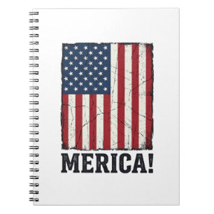 Caderno Espiral Camisa Vetorial Patriótica Bandeira Merica Angusti