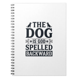 Caderno Espiral Camisa Vintage com Design de Cão Escrito ao Contrá