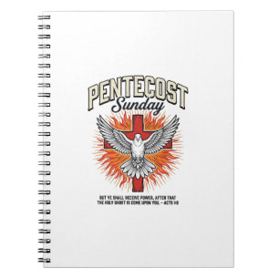 Caderno Espiral Camisa Vintage Cruz Pombo Domingo de Pentecostes