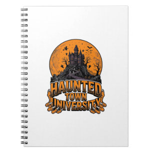 Caderno Espiral Camisa Vintage de Halloween da Universidade da Cid