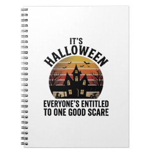 Caderno Espiral Camisa Vintage Halloween Casa Assombrada Bom Susto