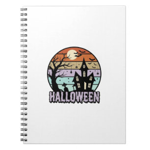 Caderno Espiral Camisa Vintage Halloween Casa Assombrada Design_1