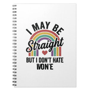 Caderno Espiral Camisa Vintage Orgulho Arco-Íris Reto Mas Gentil_1