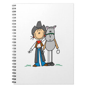 Caderno Espiral Camisas e Presentes da Cowgirl Com Cavalo
