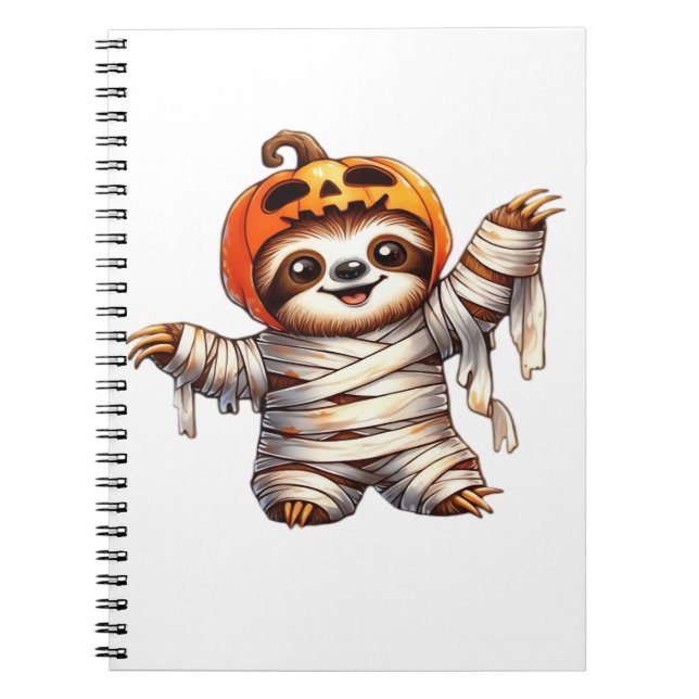 Caderno Espiral Camiseta Clássica de Halloween da Mamãe (Frente)
